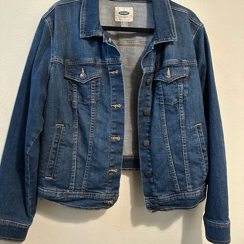 Old Navy Classic Blue Denim Jacket 98% cotton - Picture 4 of 4
